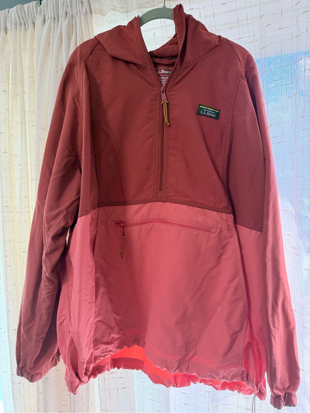 L.L. Bean PLUS SIZE Two-Tone pink/salmon Pullover Jacket